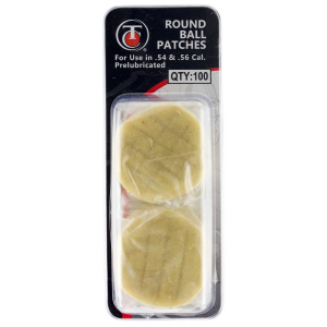 Thompson Center 31007044 Round Ball Patches Prelubed Cotton 54/56