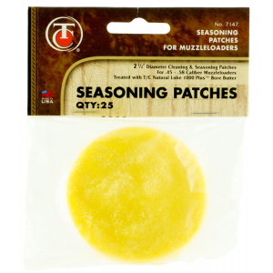 Thompson Center 31007147 Seasoning Patches Natural Lube Pre-Treated Patches 2.5 in