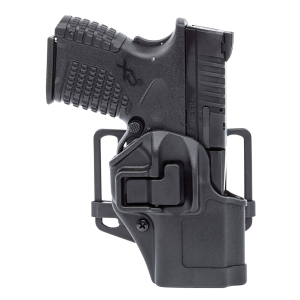 Blackhawk 410576BKR Serpa CQC OWB Size 76 Black Polymer Belt Loop/Paddle Compatible w/ Glock 48 w/wo Rail Right Hand