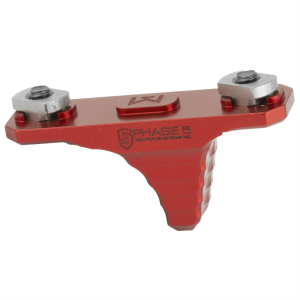 Phase 5 Weapon Systems Mini Hand Stop MHS-MLOK-RED, Compatible with M-LOK Rail Systems, Red Finish MHS-MLOK-RED