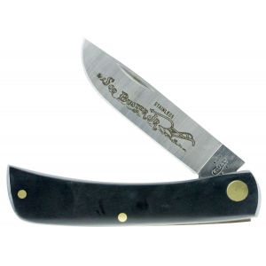 Case 00095 Sod Buster Jr. 2.80 in Folding Skinner Plain Etched As-Ground Stainless Steel Blade Black Synthetic Handle