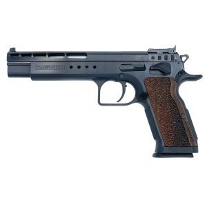 Tanfoglio TFGOLDM45 Gold Match 45 ACP 10+1 6 in Black Steel Barrel, Matte Black Ported Steel Slide, Matte Black Steel Frame w/Beavertail, Wood Grip, Pistol - Ifg