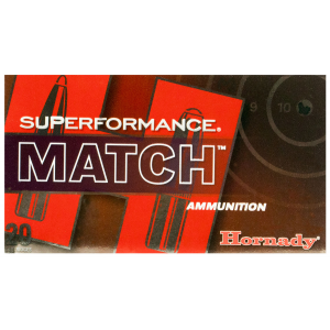 HORNADY 80963 Superformance Match 308 Win 168 Gr Extremely Low Drag Match 20 Per Box/ 10 Cs
