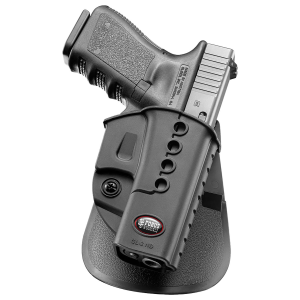 Fobus GL2E2RP Passive Retention Evolution OWB Black Polymer Paddle Compatible w/Glock 17/19/22/35 Includes Belt Loops Right Hand