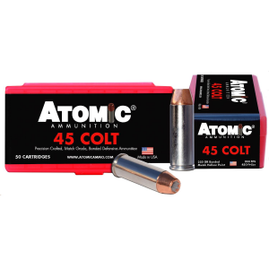 Atomic Ammunition 00444 Pistol Precision Craft 45 Colt 250 gr Bonded Match Hollow Point 50 Per Box/ 10 Cs