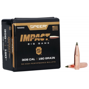 Speer TB308H2 Impact 30 Cal .308 190 gr Slipstream Polymer Tip 50 Per Box/ 5 Case