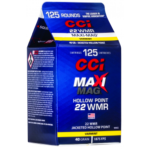 CCI 920cc Maxi-mag Rimfire 22 Wmr 40 Gr Jacket Hollow Point 125 Per Box/ 10 Cs