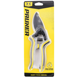 Hawk HWK-PRUNER Hand Pruner Black TiN Finished SK5 High Carbon Steel Aluminum w/Black & Yellow TPR Grip Handle