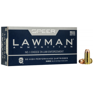 SPEER 53880 Lawman Training Clean-fire 40 S&w 180 Gr Total Metal Jacket Round Nose 50 Per Box/ 20 Case