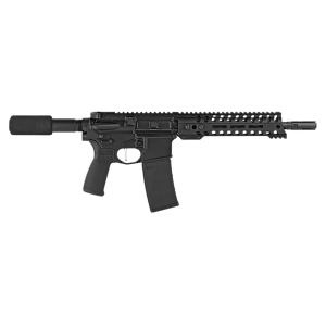 Patriot Ordnance 01801 Minuteman Direct Impingement 5.56x45mm 30+1 10.50 Nitride Treated Chrome Moly Barrel, 9 M-LOK Handguard, Black Anodized Receiver, Black Synthetic Buffer Tube, Black MFT Grips, Tactical Pistol