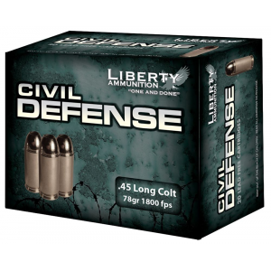 Liberty Ammunition LACD45031 Civil Defense 45 Colt 78 gr Lead Free Fragmenting Hollow Point 20 Per Box/ 50 Cs