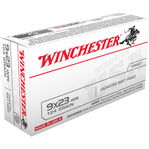 WINCHESTER Ammo Q4304 Usa 9x23 Win 124 Gr Jacketed Soft Point 50 Per Box/ 10 Case