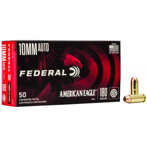 FEDERAL Ae10a American Eagle Handgun 10mm Auto 180 Gr Full Metal Jacket 50 Per Box/ 20 Cs