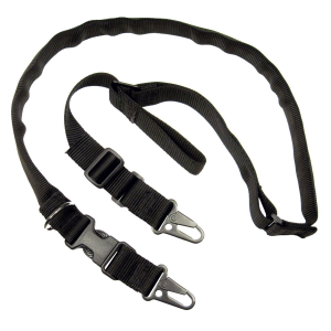 Tacshield T6030BK Warrior 2-in-1 Sling made of Black Webbing with HK Snap Hook & Padded Fast Adjust Design for Rifle/Shotgun