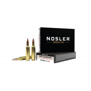 NOSLER 60016 Match Grade 22 NOSLER 77 Gr Custom Competition Hollow Point Boat Tail 20 Per Box/ 10 Cs