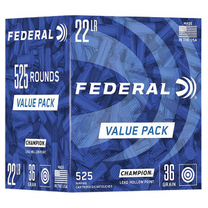 eral 747 Champion Training Value Pack 22 LR 36 Gr Lead Hollow Point 525 Per Box/ 10 Cs Ammo