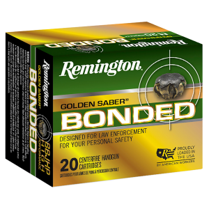 REMINGTON Ammunition R21368 Golden Saber Bonded 10mm Auto 180 Gr Bonded Brass Jacketed Hollow Point 20 Per Box/ 25 Case
