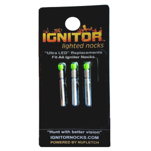 NuFletch Ignitor Nock Replacement Bulbs Green Universal 3pk REP-BLB-GRN/3PK