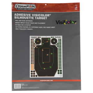 Champion Targets 46139 VisiColor Adhesive Targets Silhouette 5PK