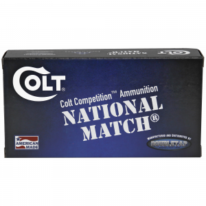 DoubleTap Ammunition Colt National Match 10M180FMJCT, 10MM, 180Gr, Full Metal Jacket, 50 Round Box 10M180FMJCT