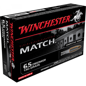 WINCHESTER Ammo S65cm Match 6.5 Creedmoor 140 Gr Sierra Matchking Bthp 20 Per Box/ 10 Case