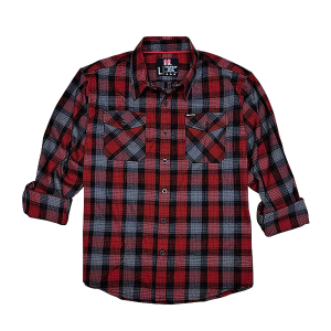 Hornady Gear 32196 Flannel Shirt 3XL Red/Black/Gray\t Cotton/Polyester\t Relaxed Fit Button Up