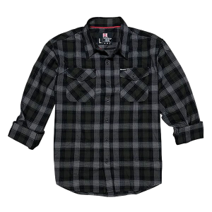 Hornady Gear 32216 Flannel Shirt 3XL Olive/Black/Gray\t Cotton/Polyester\t Relaxed Fit Button Up