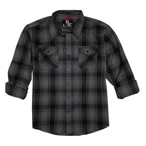 Hornady Gear 32225 Flannel Shirt 2XL Gray/Black\t Cotton/Polyester\t Relaxed Fit Button Up