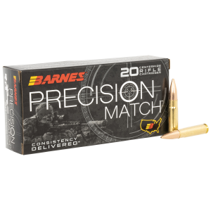 BARNES Bullets 32134 Precision Match 300 Blackout 220 Gr Jacket Hollow Point 20 Per Box/ 10 Cs