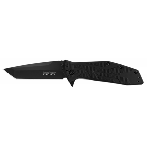 Kershaw 1990 Brawler 3 in Folding Tanto Plain Black Oxide 8Cr13MoV SS Blade Black Glass-Filled Nylon Handle Includes Pocket Clip