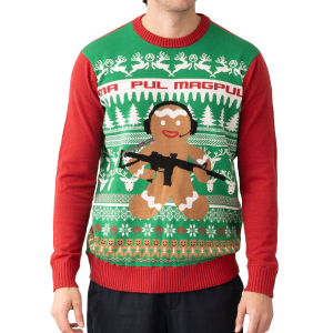 Magpul RAG1198975-S Ugly Christmas GingARbread Man Multi-Color\t Cotton/Acrylic\t Long Sleeve\t Small