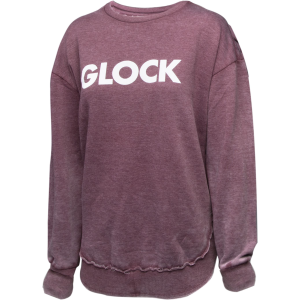 Glock AP95898 Women's Retro Fleece Maroon Long Sleeve Large Cotton/Polyester