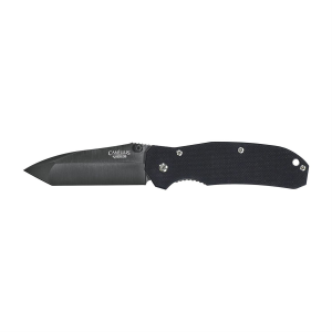 Camillus Tanto 2, Folding Knife, Plain Edge, Black G-10 Handle, Matte Finish, Black Blade, 2.85 in Blade Length, 6.75 in Overall Length, VG10 Blade Steel, Liner Lock CAM-18673