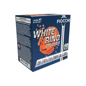 FIOCCHI 12wrcrs8 Exacta Target White Rino Crusher 12gauge 2.75 In 1 1/8oz 8shot 25 Per Box/10 Case, Shotgun Shells