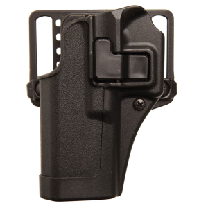 Blackhawk 410567BKL Serpa CQC OWB Matte Black Polymer Belt Loop/Paddle Compatible w/Glock 42 Left Hand