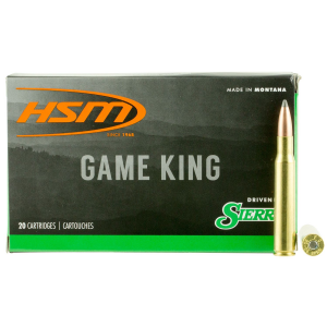 HSM 300640N Game King 30-06 Springfield 165 gr Sierra GameKing Spitzer Boat Tail 20 Per Box/ 20 Cs