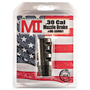 Midwest Industries MIAR30MB1 Muzzle Brake Black Phosphate Steel with 5/8 in-24 tpi Threads for 30 Cal AR-Platform