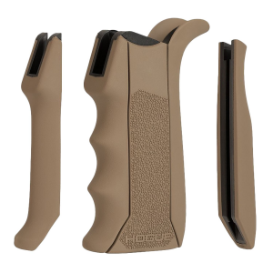 Hogue 13043 Modular Overmolded Flat Dark Earth Rubber Pistol Grip with Finger Grooves Fits AR-15/M16