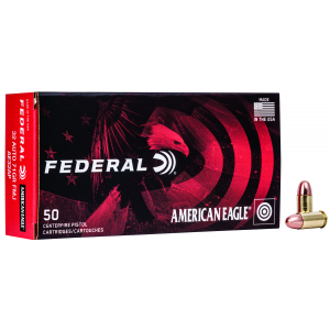 FEDERAL Ae32ap American Eagle Handgun 32 Acp 71 Gr Full Metal Jacket 50 Per Box/ 20 Cs