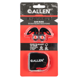 Allen 2398 Shotwave Ear Buds Silicone 12-25 dB In The Ear Black/Red Adult