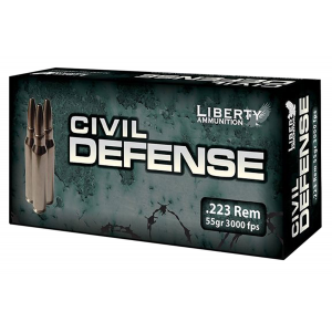 LIBERTY Ammunition Lacd223019 Civil Defense 223 Rem 55 Gr Hollow Point Boat Tail 20 Per Box/ 50 Cs 569858745875 82010
