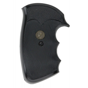Pachmayr 02528 Gripper Grip Checkered Black Rubber with Finger Grooves for Colt Python\t Trooper