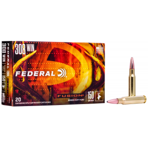 FEDERAL F308fs1 Fusion 308 Win 150 Gr Fusion Soft Point 20 Per Box/ 10 Cs
