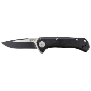 Kershaw 1955 Showtime 3 in Folding Drop Point Plain Black Oxide/Satin 8Cr13MoV SS Blade Black Oxide Stainless Steel Handle Includes Pocket Clip