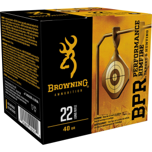 Browning B194122400 BPR Performance 22LR 40gr Lead Round Nose 400 Per Box/4 Case Rimfire Ammunition - Browning
