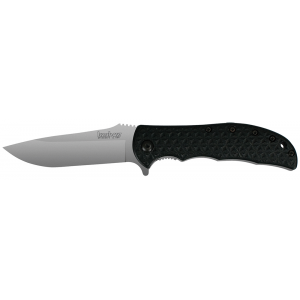 Kershaw 3650 Volt II 3.25 in Folding Drop Point Plain Bead Blasted 8Cr13MoV SS Blade Black Glass-Filled Nylon Handle Includes Pocket Clip