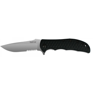 Kershaw 3650ST Volt II 3.25 in Folding Drop Point Part Serrated Bead Blasted 8Cr13MoV SS Blade Black Glass-Filled Nylon Handle Includes Pocket Clip