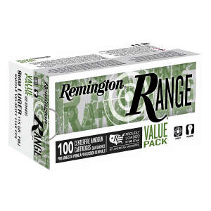 REMINGTON Ammunition R23979 Range Value Pack 9mm Luger 115 Gr Full Metal Jacket 100 Per Box/ 5 Case