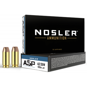 NOSLER 51181 Assured Stopping Power Handgun 40 S&w 150 Gr Jacket Hollow Point 50 Per Box/ 10 Cs