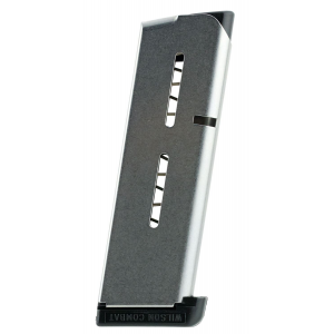 Wilson Combat 47OX 1911 Stainless Detachable with Standard Floor Plate 7rd for 45 ACP 1911 Officer
